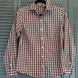 L.L.Bean Wrinkle Resistant Red Plaid Shirt